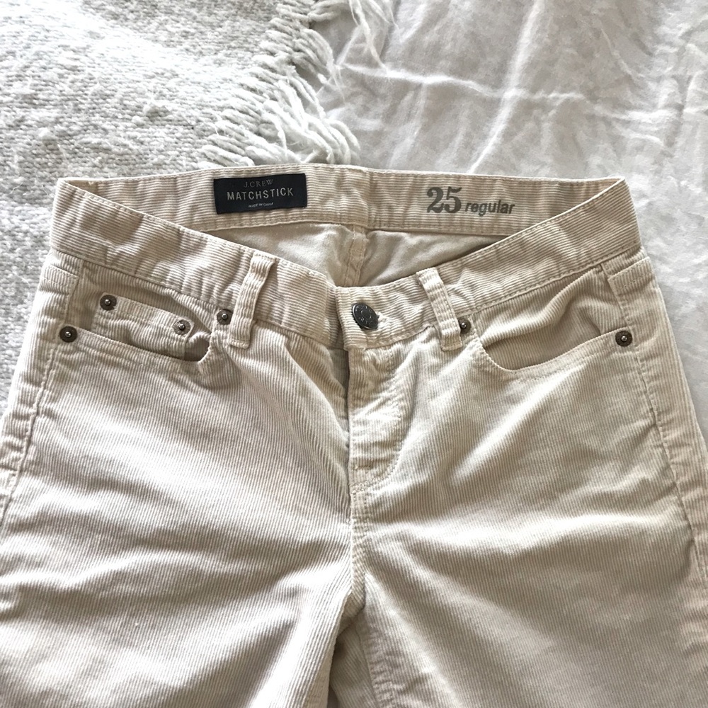 J Crew matchstick corduroy pants